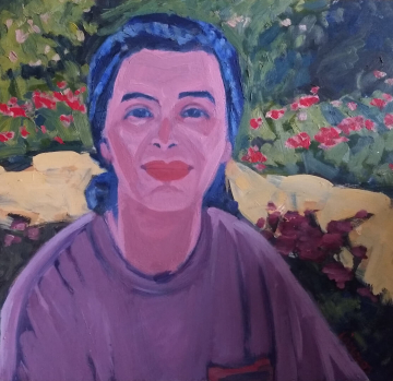 Lu en Rodalquilar- 43x40cm - Óleo Tabla - 2002